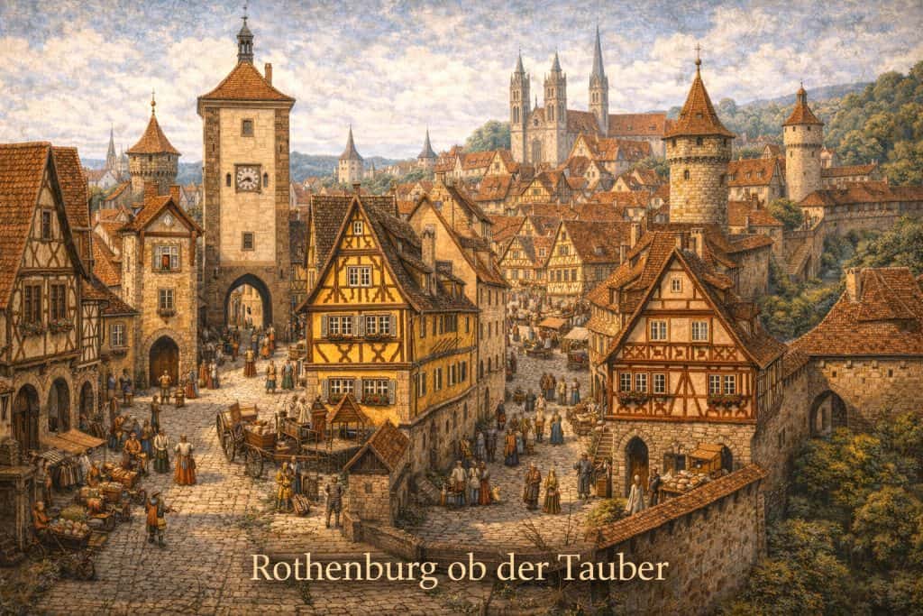 Rothenburg ob der Tauber illustration
