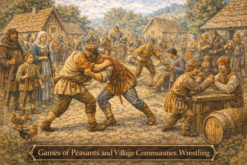 Medieval Games: Sports, Pastimes & Entertainment in the Middle Ages 5 medieval Games of Peasants and Village Communities wrestling