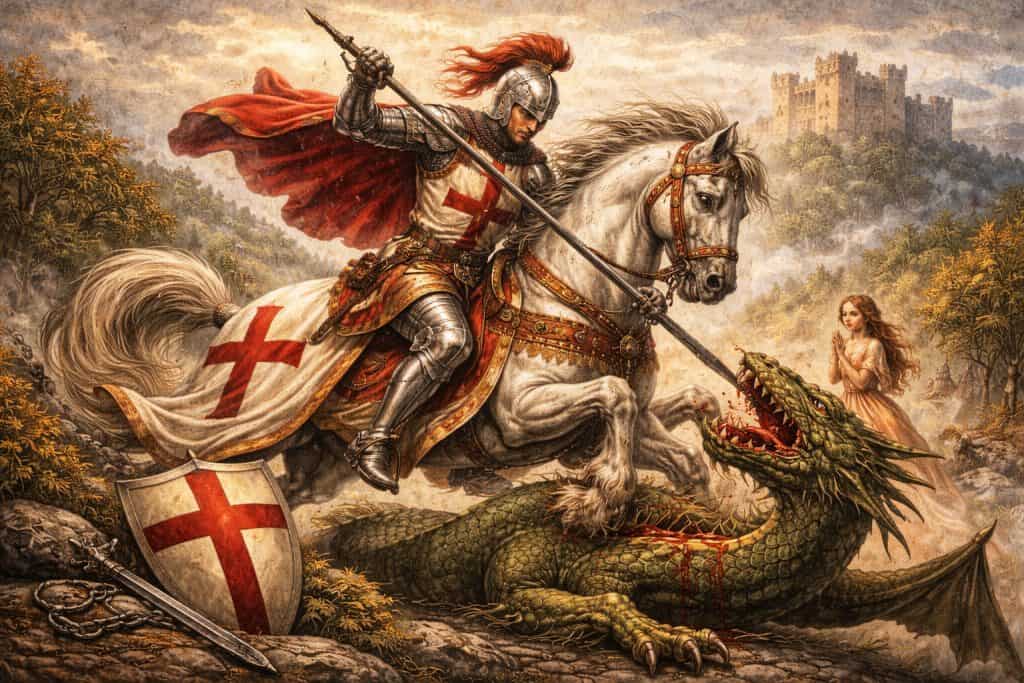 Medieval Knights’ Rituals and Superstitions Before Battle 3 st george slays a dragon