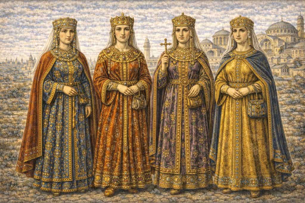 Byzantine Clothing: Fashion, Fabrics, Shoes, and Imperial Dress in the Byzantine Empire 4 womens clothing in the byzantine empire